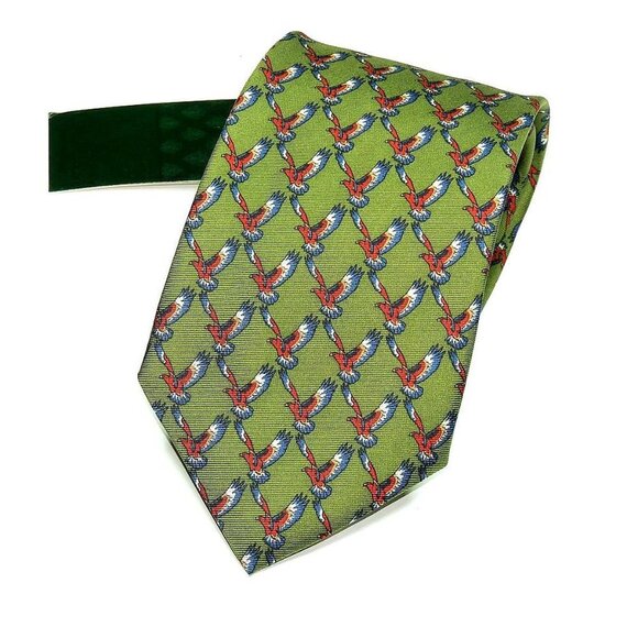 Gucci Other - **** SOLD ****  Gucci Italy NWT Olive Green Colored Birds Necktie